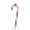 24 in. Plastic Candy Cane Ornament - Red Glitter White - 12 Pack