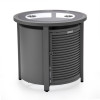 22.24 x 23.6 x 23.6 in. Walbrooke Patio Round Tank Holder with Slats Design, Grey