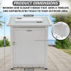 22 x 20.5 x 20.5 in. Walbrooke Patio Square Tank Holder, White