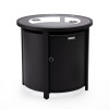 22.24 x 23.6 x 23.6 in. Walbrooke Patio Round Tank Holder, Black