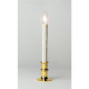 Celestial Lights 13 in. Plastic & Metal Christmas LED Taper Window Candle, Ivory