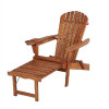 Oceanic Collection Adirondack Chaise Lounge Chair Foldable cup and glass holder built in ottoman