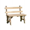 Creekvine Designs 30 in. Treated Pine Traditional Garden Bench with Back