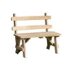 Creekvine Designs 66 in. Treated Pine Traditional Garden Bench with Back