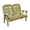 Creekvine Designs 53 in. Treated Pine Heartback Garden Bench