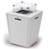 32.44 x 21.65 x 21.65 in. Chelsea Aluminum Patio Modern Propane Fire Pit Side Table White