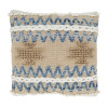 18 in. Multi Texture Chindi Square Pillow Cover Natural