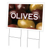 24 x 36 in. Yard Sign & Stake - Olives