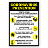 Covid-19 Notice Sign - Coronavirus Prevention Tips to Avoid Transmission