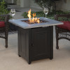 28 x 28 x 25 in. The Wakefield Outdoor LP Fire Pit - Grey & Black