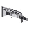 3.38 ft. Nantucket Window & Entry Awning, Black & White - 44 x 36 in.