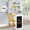 Utopia Alley 31.5 x 7 x 31.5 in. Fold-Out Convertible Desk with Large Storage Cabinet White