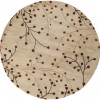 Livabliss Rug 6 ft. Transitional Round Desert Sand Hand Tufted Area Rug
