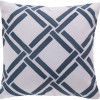 Livabliss 20 x 20 x 4 in. Rain Contemporary Square Throw Pillow, Navy & Beige