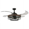 48 in. Montclair Black with Koa Trim AC Ceiling Fan with Light