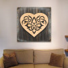Heart Block Decor - Celtic Spiral Heart Art on Board