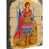 Saint Michael the Archangel Icon Painting on Gold-Plated Wooden Block