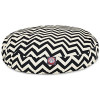 MajesticPet 30 in. Zig Zag Round Pet Bed Black - Small