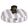Majestic Pet Vertical Stripe Gray Small Round Dog Bed