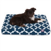 Majestic Pet Navy Trellis Small Orthopedic Memory Foam Rectangle Dog Bed