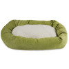 MajesticPet 32 in. Villa Sherpa Donut Pet Bed Fern