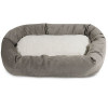 MajesticPet 32 in. Villa Sherpa Donut Pet Bed Vintage