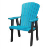 American Furniture 42 x 24.5 x 21 in. Os Home & Office Model Fan Back Chair with Black Base, Aruba Blue