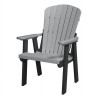 American Furniture 42 x 24.5 x 21 in. Os Home & Office Model Fan Back Chair with Black Base, Light Gray