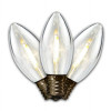 Holiday Bright Lights Smooth Filament LED C9 Christmas Light Bulbs Pure White