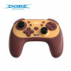 DOBE Bluetooth Wireless Gaming Controller, Compatible with Switch / Android(Android 6.0 or above) / PC(Win 7 or above) / IOS 13 / PS3 Cable Connection, Adjustable Motor Vibration Speed, Yellow/Brown