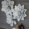Kalalou 23 in. White-Washed Wall Flowers - Set of 3