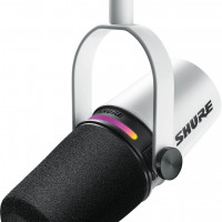 Shure MV7+-W DUAL-OUTPUT CARDIOID DYNAMIC MICROPHONE, WHITE