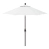 California Umbrella Sun Master Series 9 ft. Aluminium &Fiberglass Crank Collar Tilt Market Umbrella, Natural Sunbrella