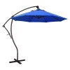 California Umbrella Bayside Series 9 ft. Crank Lift Aluminium Cantilever Umbrella Royal Blue Olefin