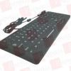 Tg3 KBA-CK103S-BNUW-US CLEANABLE SEALED BLACK KEYBOARD; 103 KEY W/ WHITE BACKLIGHTING. WITHSTANDS HOSPI
