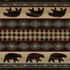 Mayberry Rug 7 ft. 10 in. x 9 ft. 10 in. Lodge King Bear Down Area Rug Red