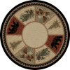 Mayberry Rug 7 ft. 10 in. x 7 ft. 10 in. Round American Destination Cades Cove Area Rug, Multi Color