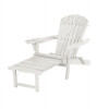 Best Desu Oceanic Collection Adirondack Chaise Lounge Chair Foldable cup and glass holder built in ottoman