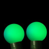 Kellogg Plastics 0.75 in. Holiday Christmas Indoor Outdoor LED- Green - Frosted Ball