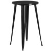 Flash Furniture 24 in. Round Black Metal Indoor & Outdoor Bar Height Table