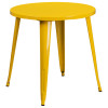 Flash Furniture 30 in. Round Yellow Metal Indoor & Outdoor Table