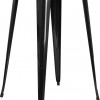 Flash Furniture 30 in. Round Black Metal Indoor & Outdoor Bar Height Table