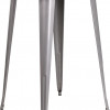 Flash Furniture 30 in. Round Silver Metal Indoor & Outdoor Bar Height Table