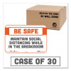 Tabbies Social Distancing Wall & Door Sign, White