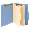 Smead Classification File Folder- 2 Divider - Blue- 10 Per Box