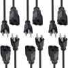 Monoprice 38789 MONOPRICE EXTENSION CORD - NEMA 5-15P TO NEMA 5-15R, 16AWG, 13A, 3-PRONG, BLACK,