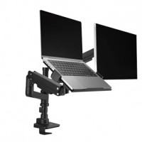 Kensington K58274NA HVY DUTY DUAL MON ARM W/TRAY PREM HVY DUTY DUAL MON ARM W/TRAY