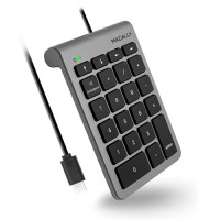 Macally Peripherals UCNUMKEY22SG 22 KEY USB-C NUMERIC KEYPAD TYPE C NUMPAD SPACE GRAY
