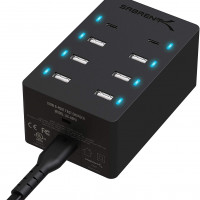Sabrent AX-ADPD 100 WATT 8PORT FAMILY-SIZED USB RAPID CHARGER UL CERTIFIED