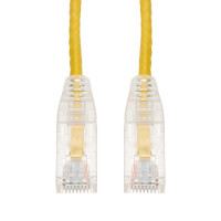 Addon ADD-10FSLCAT6A-YW 10FT YELLOW CAT 6A SLIM PVC ETHERNET CABLE SNAGLESS CLEAR-CLAW RJ-45 M/M